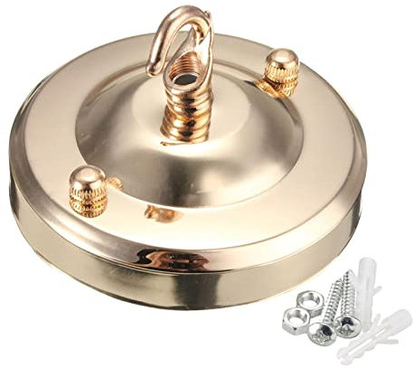 SM SunniMix Ceiling Rose Hook Plate Chandelier Light Fitting Bases Heavy Duty Ceiling Hook Plate, gold