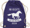 Turnbeutel Rucksack - Pferd Pferde - Mir reichts ich geh reiten - Unisize - Lila - tasche zum reit sachen für mädchen pferden gehe beutel pferderucksäcke pferdemotiv reicht s stoffbeutel