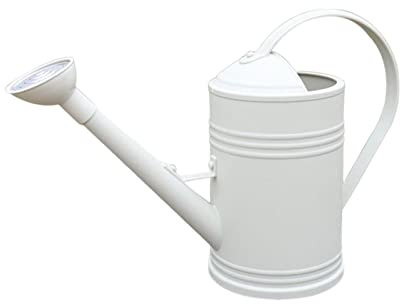 LOVIVER Regadera con Cabezal de Aspersión Desmontable Regadera para Plantas de 1.8L Regadera Pequeña con Largo para Jardín Plantas Jardinería, Blanco