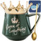 Arawat Queen Of Everything Tazza Con Coperchio Corona 350 Ml Regina Elisabetta Tazza Regalo Tazza In Ceramica Regalo Di Compleanno Per 20 30 40 50 60 70 80 90 Donne Regalo Per Le Donne Fidanzata
