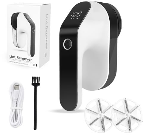 Rasoir Anti-Bouloche Électrique, Machine Anti Peluche Rechargeable pour Vêtement, Anti Bouloche Vetement, Rasoir de Peluches Puissant et Efficace pour Les Vêtements et Les Meubles