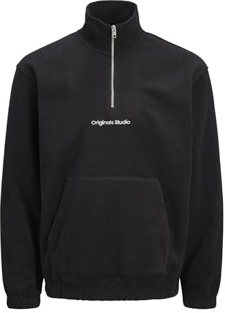 JACK & JONES Herren Jorvesterbro Fleece Quarter Zip Noos Sweatshirt (1er Pack)