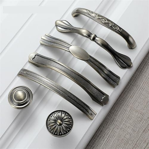 nezih Manijas y perillas de gabinete, tiradores de cajón de Metal de bronce antiguo, manija de armario de cocina Vintage, herrajes for muebles, 1 Uds. (Color : 395-96)