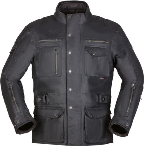 Modeka Motorradjacke Matlock wasserdichte Wachsjacke mit Level 2 Protektoren, 3XL