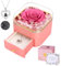 Firestyle Preserved Pink Real Rose with I Love You Necklace in 100 Languages-Eternal Flowers Rose Gifts for Her Women Mum Wife Girlfriend on Christmas Valentines Day Mothers Day Anniversary Birthday