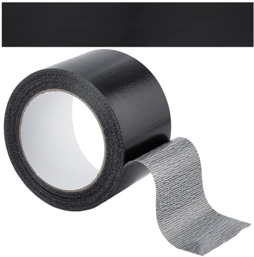 GORGECRAFT 20mX70mm Ruban de Réparation pour Reliure Ruban en Tissu Noir Ruban Adhésif pour Conduits Tissu Sûr Bibliothèque Livre Couture D'Étanchéité Charnière Ruban Artisanal Sangle Camouflage