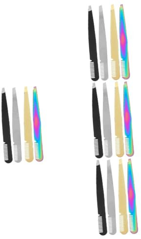 minkissy 16 Stk Pinzette Gesichtshaarentfernung für Frauen Männerwerkzeuge Wimpernwerkzeuge Beauty-Tools Beauty-Accessoires Rostfreier Stahl Haarzieher Klemme einstellen Mann
