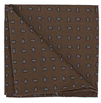 BRERA 67 - Elegante Pañuelo de Traje de Lana y Seda, Tamaño 25x25, Pañuelo de Bolsillo Original para Hombre, Accesorio de Boda