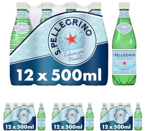 San Pellegrino Sparkling Natural Mineral Water 12x500ml (Pack of 4)