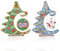 JISHSHAY 2 Pcs Diamond Art Tabletop Decoration Christmas Diamond Painting Desktop Ornaments Christmas Tree Single Sided Special Shaped Crystal Diamond Art Kits Diamond Art Christmas Ornaments