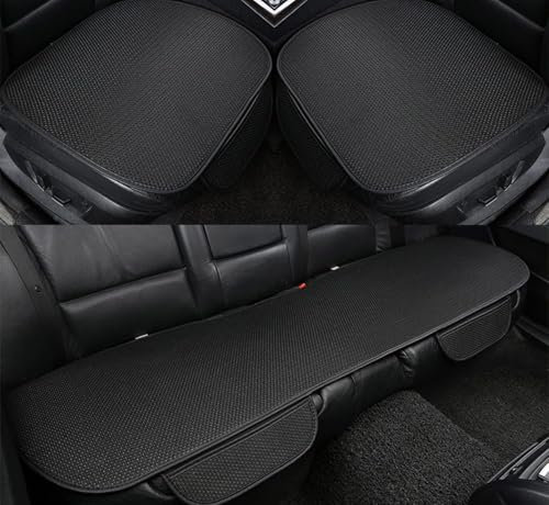 Auto Accessori Lupex Housse de siège 3 pièces universelle pour voiture | Protection de siège 2 avant et 1 arrière | Protector Comfort Automotive Coussin intérieur (Silk Ice Noir)