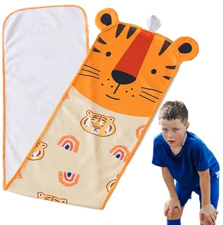 Oldmoom Strandtuch für Kinder, schnell trocknendes Handtuch mit Hundemotiv, 76,2 x 15,2 cm, Cartoon-Strandtuch, super saugfähig, schnell trocknend, kühlendes Handtuch, weich für Mädchen