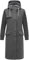 Navahoo Damen warmer Trenchcoat in Woll-Optik mit Strick-Ärmeln und Kapuze Knit Babe 14 Anthracite Gr. S