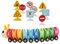 MUSISALY 1 Satz Raupenzug Holzeisenbahn Spielzeug pädagogisches Blockspielzeug Spielzeugeisenbahn aus Holz Kognitives Spielzeug mit Zahlen für Kinder Frühpädagogisches Spielzeug