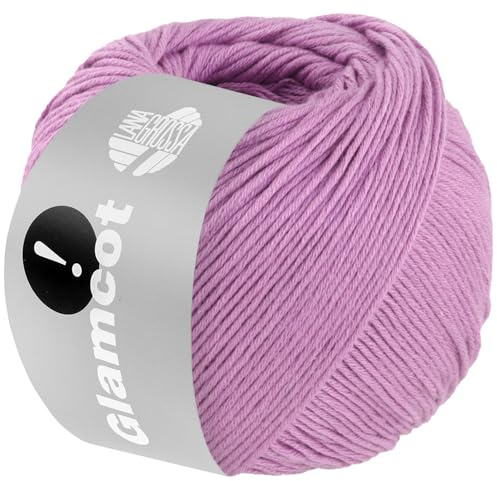 LANA GROSSA Glamcot | Zart glänzende, multifile Baumwoll-Viskosemischung | Handstrickgarn aus 60% Lyocell (Tencel TM) & 40% Baumwolle | 50g Wolle zum Stricken & Häkeln | 155m Garn FB 23
