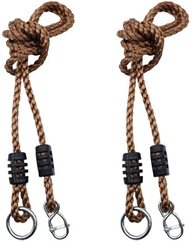 2 Pcs Cordes Balancoire Réglables Cordes Extension Balançoire Exterieur Peut Supporter 200 kg 2 m Réglables Balançoires Sangles pour Hamacs et Balançoires Intérieur et Extérieur
