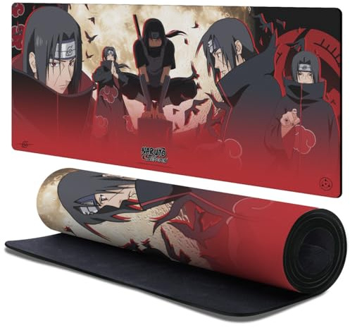 Head Case Designs sous Licence Officielle Naruto Shippuden Itachi Art Graphique 37.4 x 15.75 x 0.16 inches (900 x 400 mm) - XL Tapis De Souris pour Jeux Bureau PC Clavier
