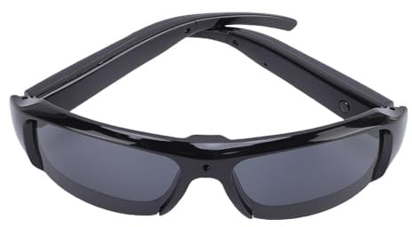 Asixxsix Kamera-Sonnenbrille, 1080P-Videokamera-Brille, Anti-Shake-Weitwinkel-Sport-Action-Kamera, Intelligente Brille für Outdoor-Aktivitäten, Radfahren, Reisen, Autofahren
