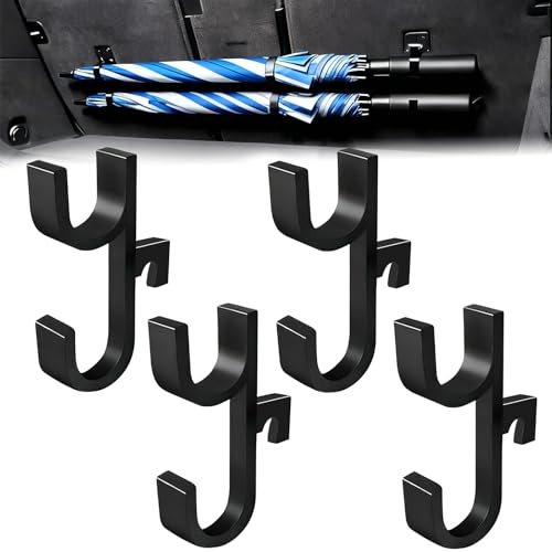 Korsaot 4 Pièces Support de Parapluie de Voiture, Universels Porte-Parapluies Auto, Peu Encombrants, Coffre D'une Crochet Porte Voiture, Sans Perçage pour Ranger Parapluies, Manteaux, Sacs à main