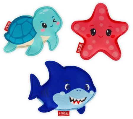 LEGAMI Tauchspielzeug-Set, 3 Stück, Unterwasser-Tauchspiele, Hai, Seestern und Schildkröte, für Pool und Schwimmbad