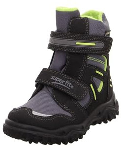 Superfit Jungen HUSKY warm gefütterte Gore-Tex Schneestiefel, Schwarz/Grün (Black/Green 0300), 40 EU