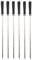 6 Pcs Kebab Skewers Sticks, Long Stainless Steel Outdoor Camping Barbecue Skewers BBQ Grill Handle Buckle
