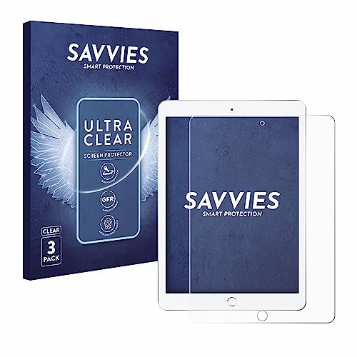 savvies Protection Ecran pour Apple iPad 9.7 2018 (6ème Gen.) 3 Pièces - Film Protection Ultra Clair