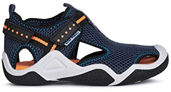 Geox JR Wader A Sandals, Navy Orangefluo, 25 EU