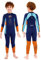 Gogokids Kinder Neoprenanzüge Jungen Thermische Badeanzüge, 2.5mm Neopren Taucheranzug Rash Guard Einteiler Bademode Schnorchelanzug UV 50+, Langarm Blau M