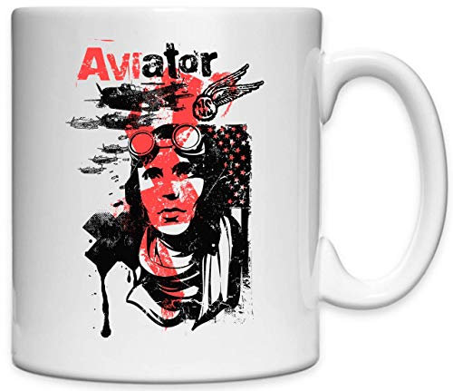 Aviator United States Air Force Retro Art Bedruckte Keramikbecher Tasse