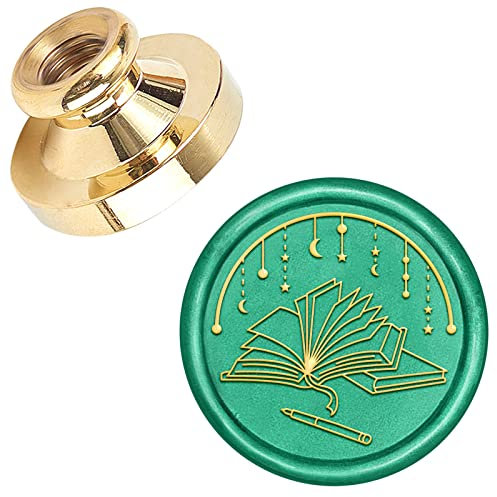 craspire Wax Seal Stamp Head Buch Abnehmbare Versiegelung Messing Stamp Head Für Kreative Geschenkumschläge Einladungskarten Dekoration
