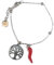 Mavijewel bracciale donna pendolo corno portafortuna e albero della vita in acciaio #idea regalo#confezione inclusa#emozionale#charms#made in italy#SPEDIZIONE GRATUITA PREZZO 11,99