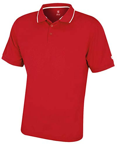 Island Green IGTS1899 Mens Back Yoke Detail Stretch Quick Dry Performance Golf Polo Shirt, Red, 3X-Large