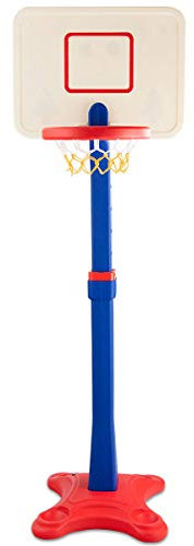 DREAMADE Panier de Basketball pour Enfant avec Hauteur Réglable 160-216CM, Support de Basket avec Base Rempli d'eau ou de Sable, Utilisation Large pour Salon, Chambre, Jardin