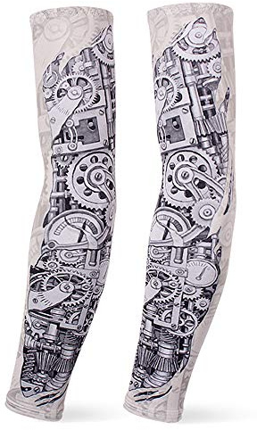 DETUCK Tattoo Ärmel Ärmlinge Arm Ärmel, Armwärmer Sleeves UV Sonnenschutz Armstulpen, Arm Sleeves Kühlung UPF 50+, Kompressions Tattoo Cover Armstulpen (ein Paar)
