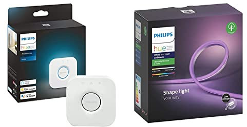 Philips Hue White & Color Ambiance Outdoor Lightstrip 2m Bluetooth + Philips Hue Bridge,
