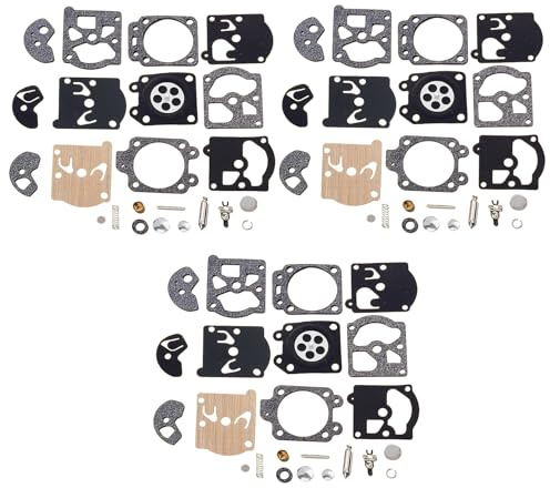 Atunee Confezione da 3 Kit di Riparazione Carburatore per Walbro K10-WAT WT391 WT20 WT3 WT309 WT310 WT324 WT379 Motosega Decespugliatore Soffiatore per Foglie