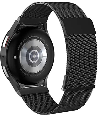 TINICR Armband Kompatibel mit Samsung Galaxy Watch 6/Watch 5/Watch 4 40mm 44mm/Galaxy Watch 5 Pro 45mm/Galaxy Watch 4/6 Classic 47mm 46mm 43mm 42mm, Mesh Edelstahl Metall Magnetische