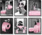 Luodroduo Fashion Wall Art Decor Prints Set of 6 Black and White Pink Glam Glitter Canvas Poster Pictures Photos Artwork Wall Modern Women Funny Bathroom (B&W Pink, 20,3 x 25,4 cm ungerahmt)