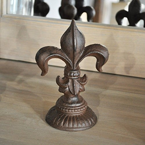 La Grande Prairie Presse Papier décoratif Fleur de Lys Fonte 18x12cm