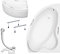 KOLMAN Badewanne ADA Eckbadewanne 140x90 Rechts mit AcrylSchürze, Ablaufgarnitur und Füßen Komplettset 4in1 Premium Original Acryl Wanne Siphon