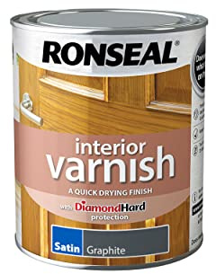 Ronseal Interior Wood Varnish - Graphite - Satin - 750ml