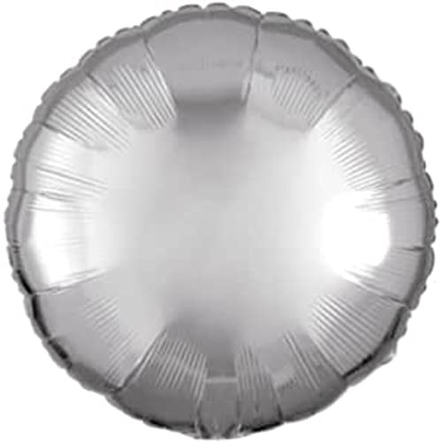 amscan 9914086 Metallic Silver Round PKG