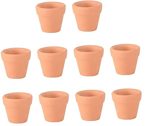 Lot De 12 Mini Pots De Fleurs En Terre Cuite De 3 X 3 Cm Faits À La Main En Céramique Avec Trous Pour De Mariage Artisanat Et Maison