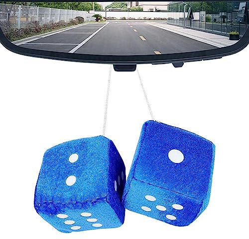 Auto-Würfel | Plüsch-Würfel Rückspiegel-Zubehör, kleiner dekorativer Charm, weich, flauschiges Ornament für Limousine, LKW, SUV, Innendekoration Baok