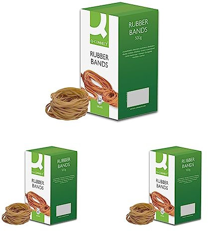 Q-Connect Rubber Bands No.36 127 x 3.2mm 500g KF10542 (Pack of 3)