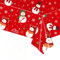 COSORO 137 * 274cm Plastic Christmas Tablecloths Party,Large Xmas Table Cloth Rectangle Red Snowman Christmas Tablecloth Party Table Cover for Christmas Party Tableware Decorations Tablecloth