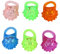 STOBOK 24 Luces LED para Dedos De Fresa Anillos Intermitentes Con Baches De Goma y Gelatina Coloridos