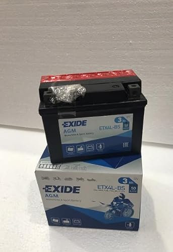 EXIDE 12V 3AH 50EN AGM MOTORCYCLE BATTERY SEALED AND ACTIVATED.