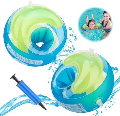 Manguitos de natación para niños (S 1 – 4 años), Ayuda de natación a Partir de 1 – 4 años para niños y niñas, Dispositivo Swimsafe para Principiantes, Flotador bebé, Discos de natación